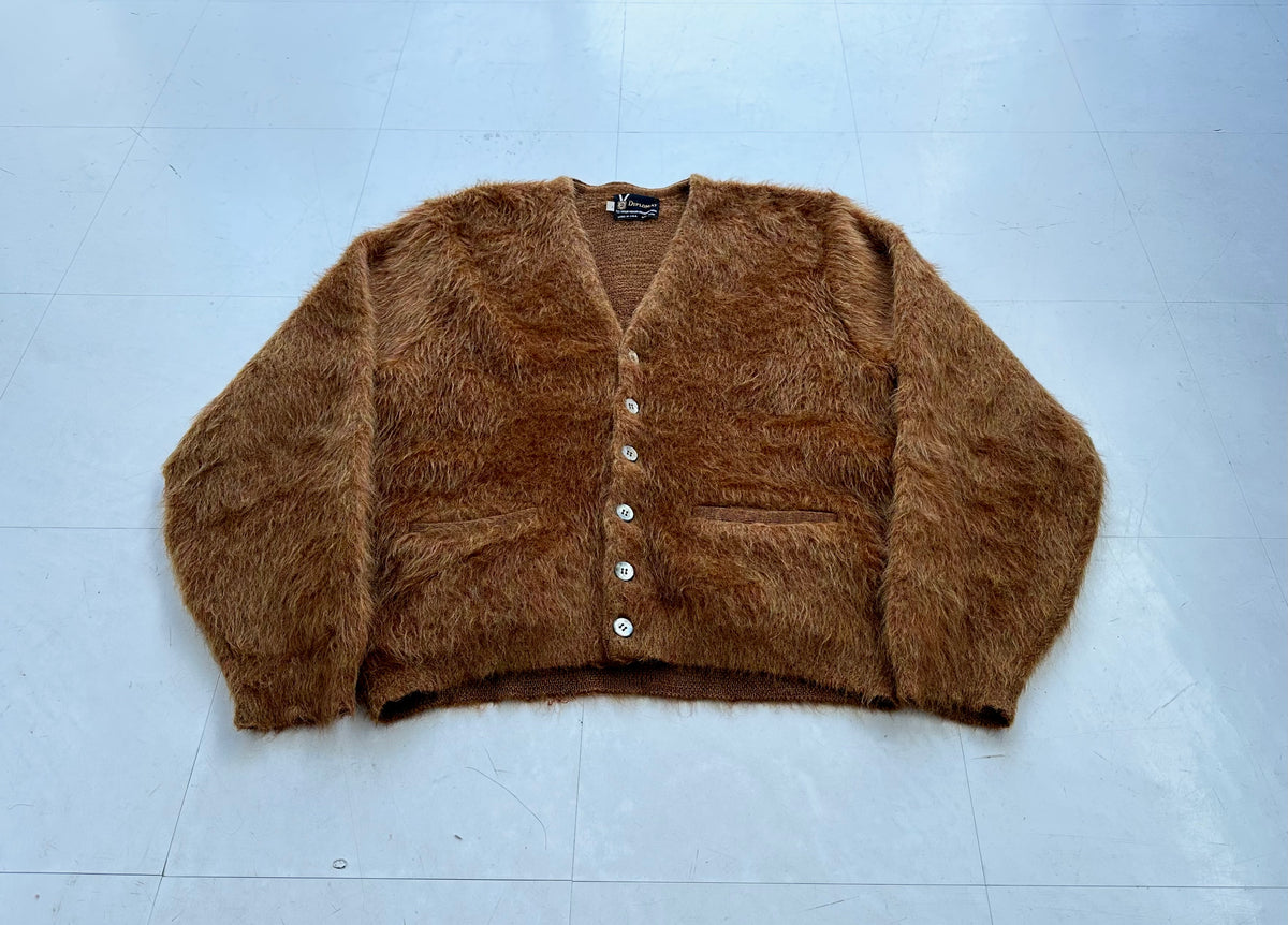 60s DIPLOMAT Mohair Cardigan L GoldenBrown – NO BURCANCY