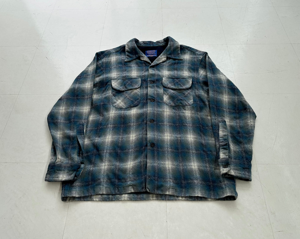 Pendleton shadow plaid wool shirt, order M.