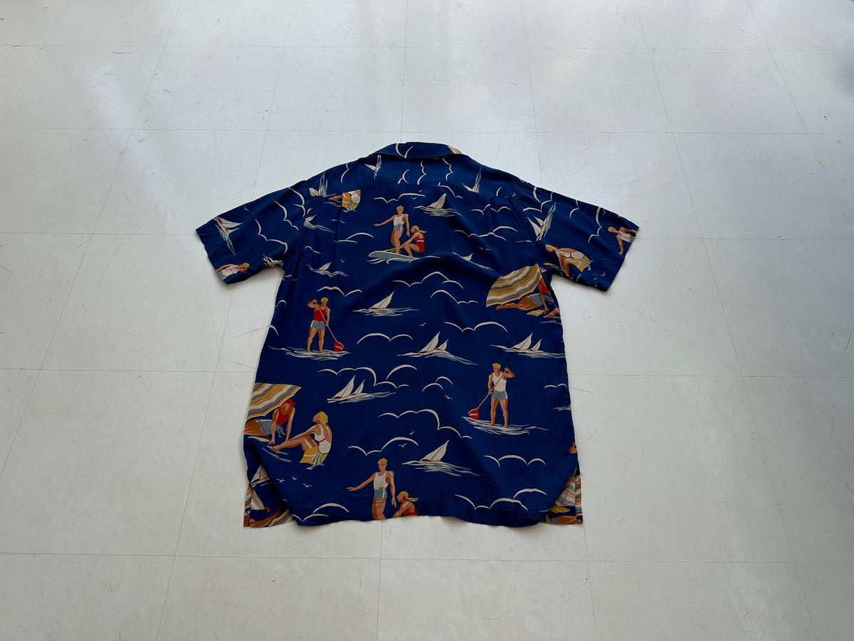 90s Polo RalphLauren Surfing Rayon Loop Shirt M – NO BURCANCY