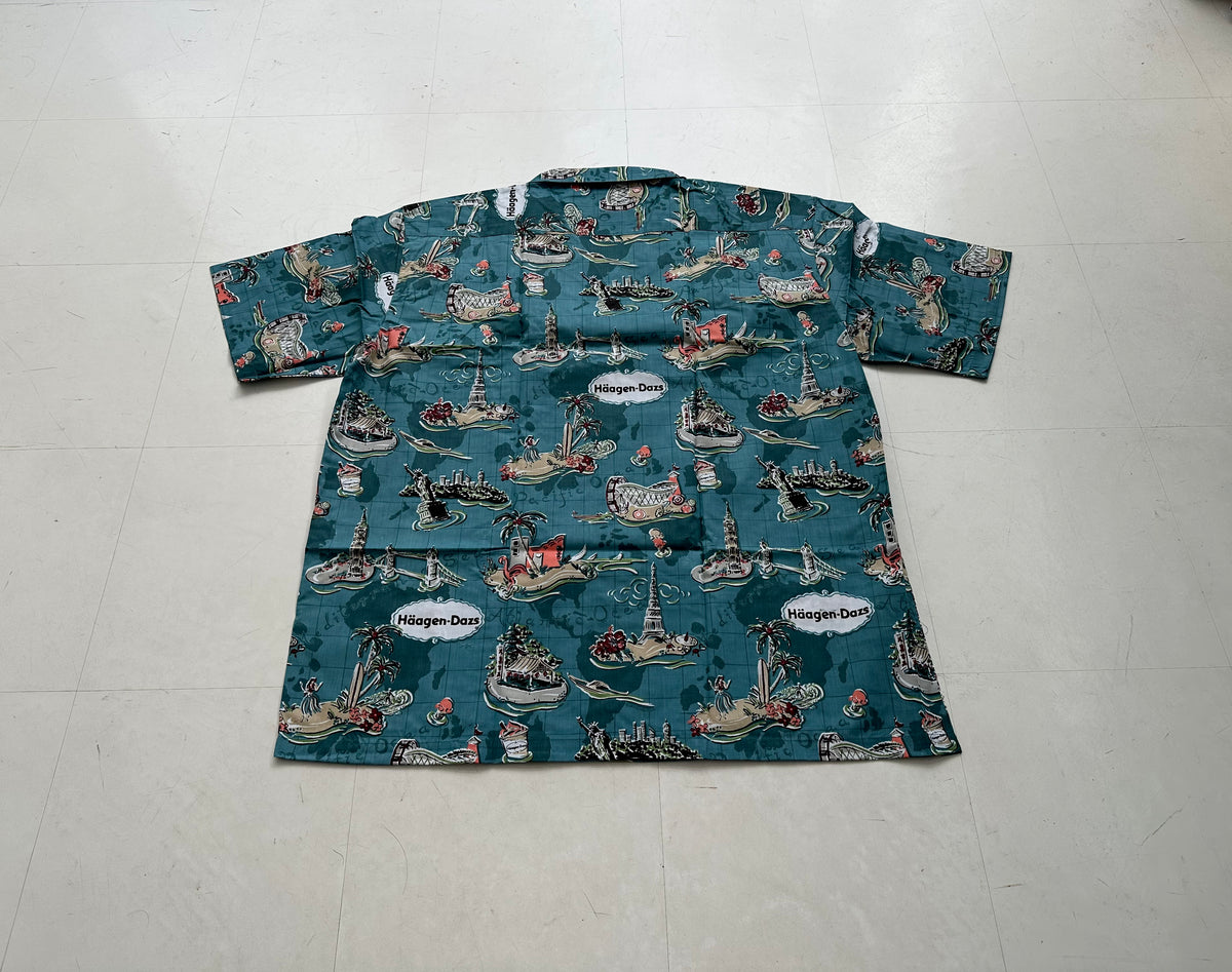 Deadstock 90s Haagen Dazs Hawaiian Shirt XXL