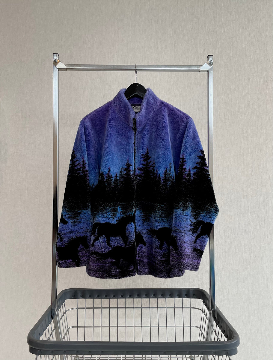 90s BLACK MOUNTAIN Fleece jacket M Navy – NO BURCANCY