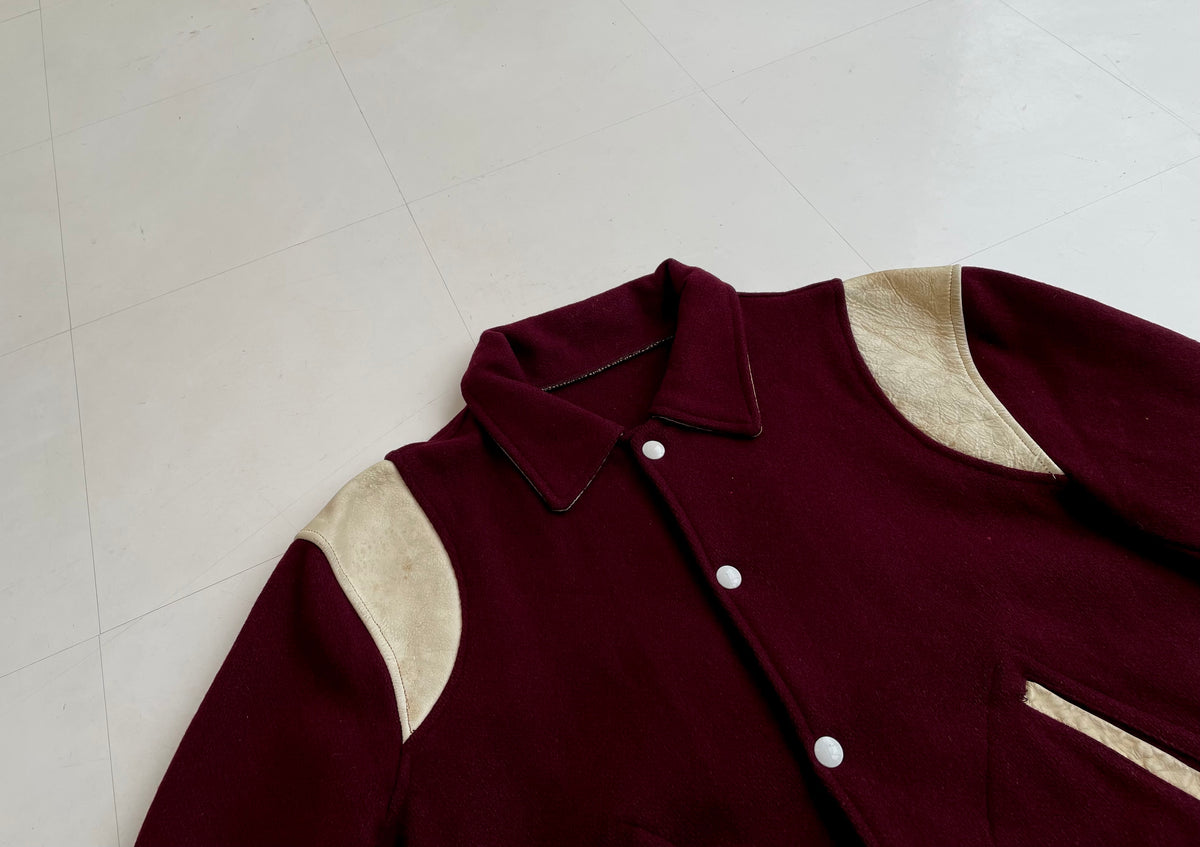50s Vintage CCC Varsity jacket Burgundy – NO BURCANCY