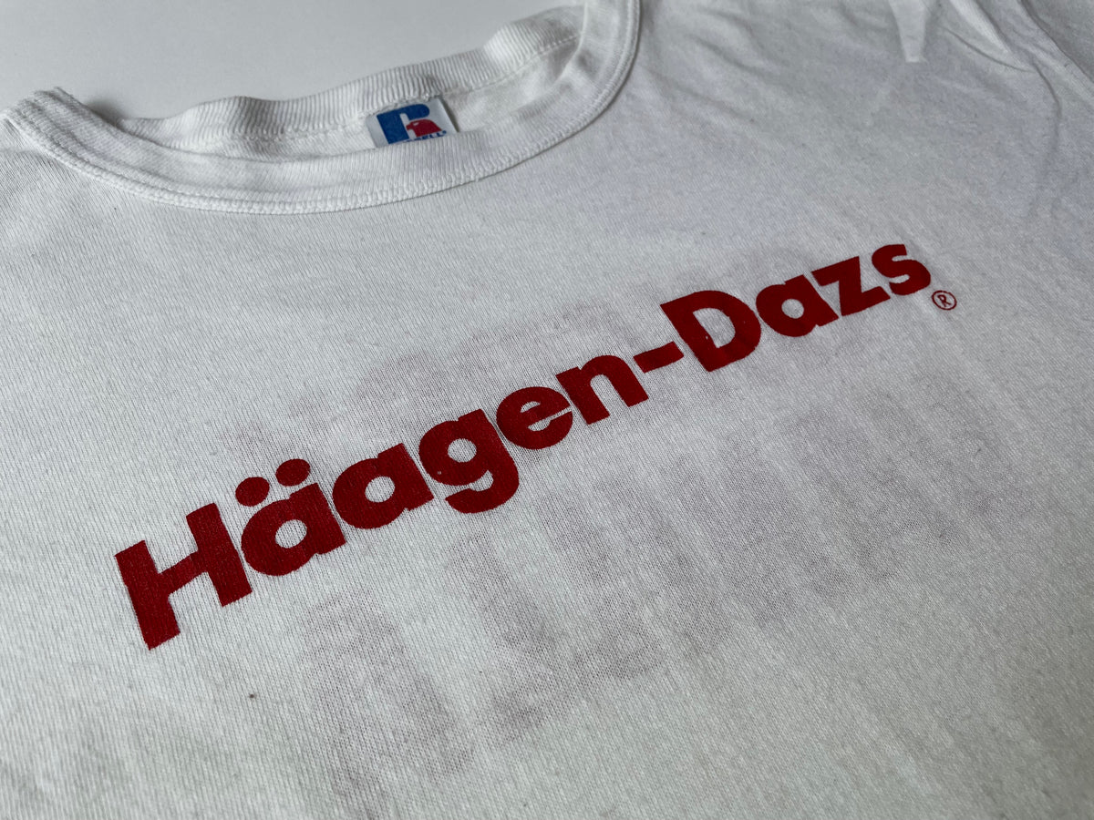 80s vintage Haagen dazs “Cherry Vanilla”Tshirt XL – NO BURCANCY