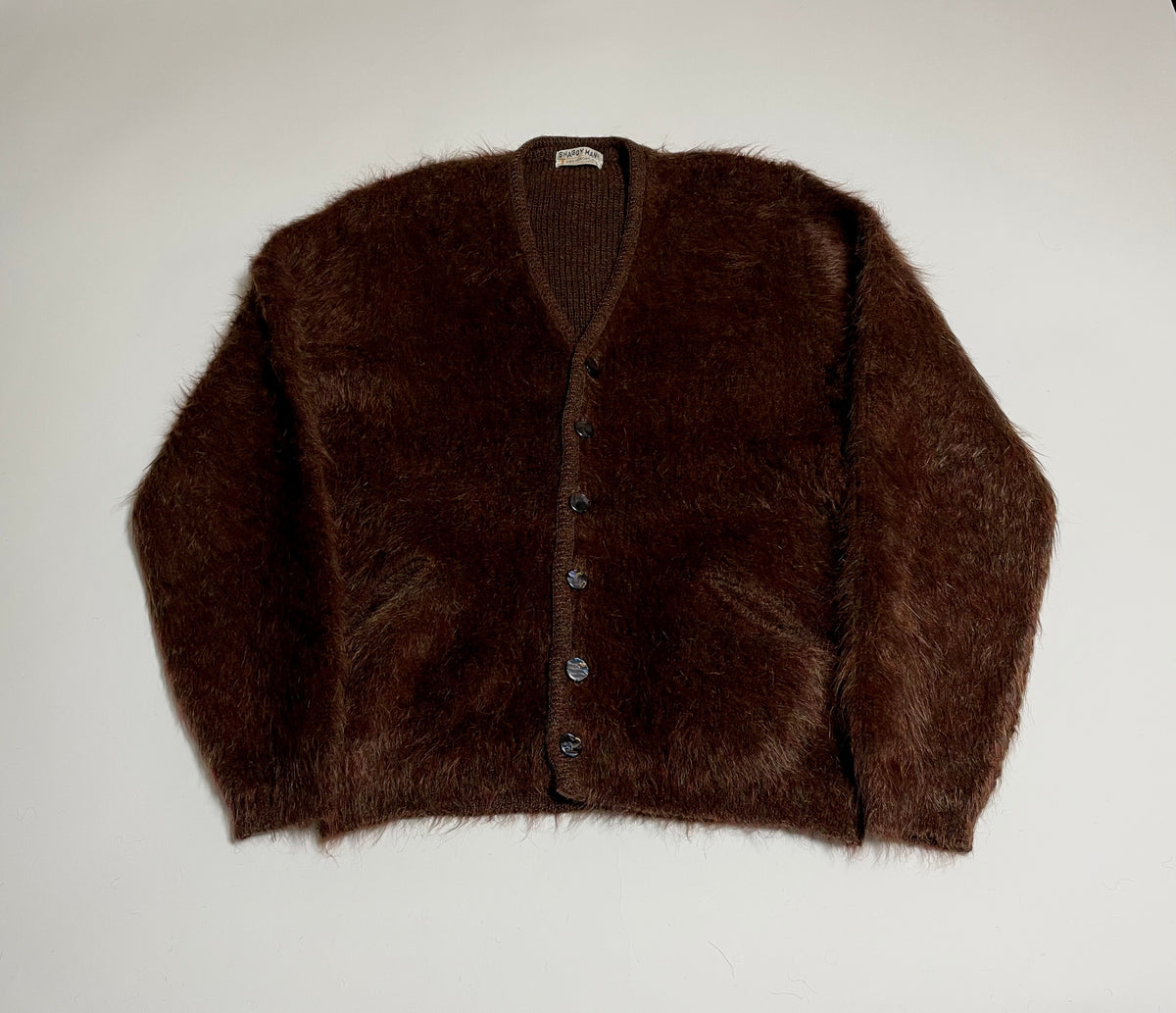 Very Fuzzy 50s vintage Drummond Mohair cardigan Brown M – NO