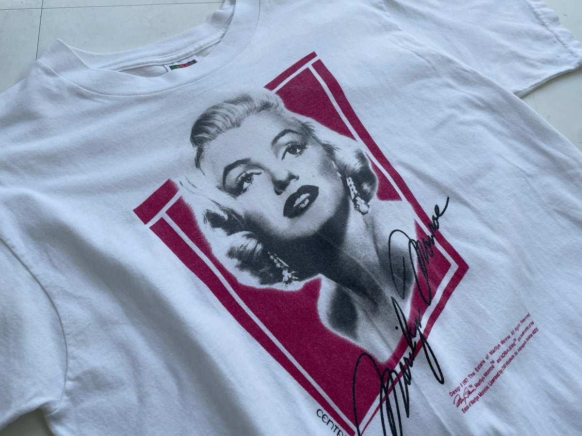 90s Vintage Marilyn Monroe T shirt White – NO BURCANCY