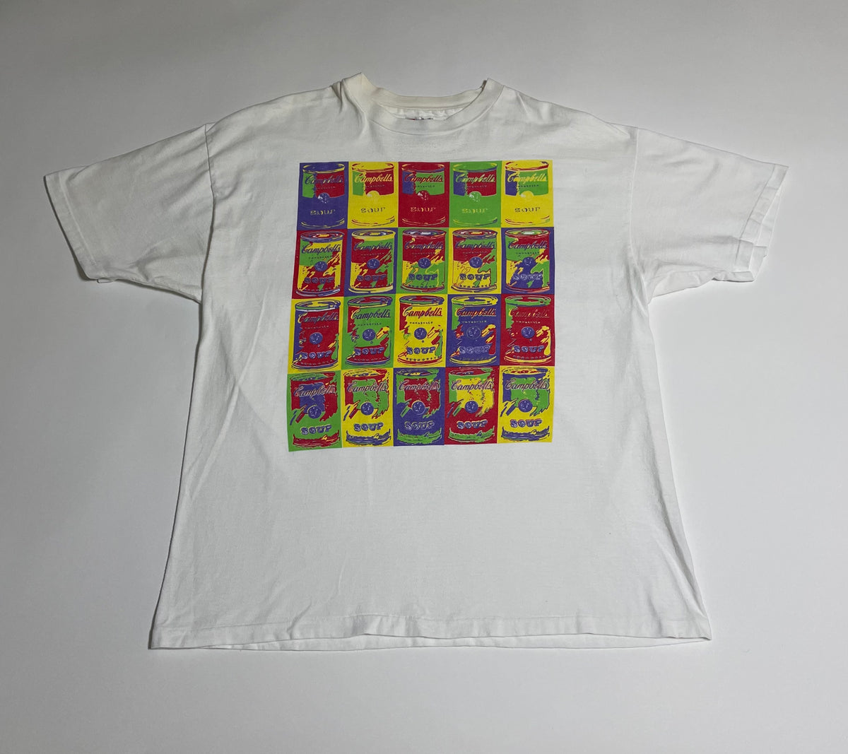 90s vintage Campbell soup Andy Warhol Tshirt XL – NO BURCANCY