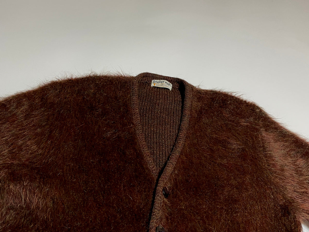 Very Fuzzy 50s vintage Drummond Mohair cardigan Brown M – NO BURCANCY