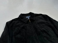 90s Polo Ralph Lauren Suede Leather Jacket XL Black