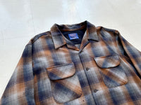 90s Pendleton Shadow Plaid Board Shirt XL Gray&Orange