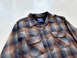 90s Pendleton Shadow Plaid Board Shirt XL Gray&Orange