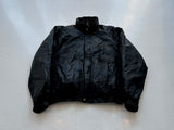 80s Eddie Bauer Leather Puffer Jacket L Black