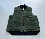 Carhartt Canvas Duck Vest L ForestGreen