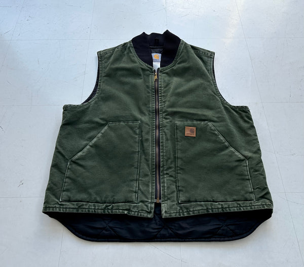 Carhartt Canvas Duck Vest L ForestGreen