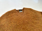 60s Vancort Mohair V Neck Sweater M GoldenBrown