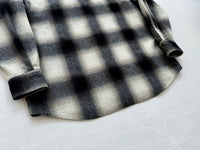 90s Pendleton Shadow Plaid Western Shirt XL Black&Ivory