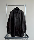 90s GAP Leather Car Coat L Deep Brown