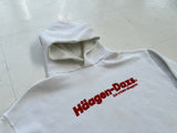 80s Haagen Dazs Logo Hoodie XL White