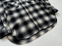 90s Pendleton Shadow Plaid Western Shirt L Black&White