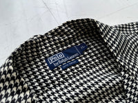 90s Polo Ralph Lauren Houndstooth Rayon Loop Shirt XL