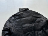 80s Eddie Bauer Leather Puffer Jacket L Black