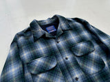 90s Pendleton Shadow Plaid Board Shirt M Blue