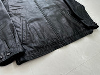 90s Polo Ralph Lauren Leather SwingTop Jacket L Black