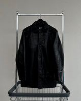 90s Vintage GAP Leather CarCoat M Black