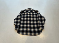 70s Pendleton ShadowPlaid Western Shirt XL Black&White