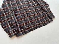 60s Shadow Plaid Wool Board Shirt Gray&Orange