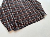 60s Shadow Plaid Wool Board Shirt Gray&Orange