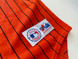 90s Majestic NY Yankees Jersey XL Orange Striped