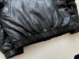 90s Eddie Bauer Leather Puffer Jacket XL Black