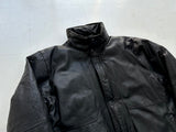 80s Eddie Bauer Leather Puffer Jacket L Black