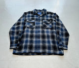 90s Pendleton ShadowPlaid Board Shirt L Black&Blue