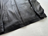 90s Polo Ralph Lauren Leather SwingTop Jacket XL Black