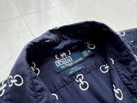 90s Polo Ralph Lauren LANCE Chain Shirt M DeepNavy