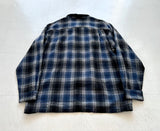 90s Pendleton ShadowPlaid Board Shirt L Black&Blue