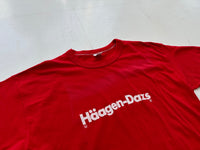 80s Haagen Dazs Logo T-shirt XL Red