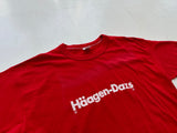 80s Haagen Dazs Logo T-shirt XL Red