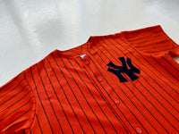 90s Majestic NY Yankees Jersey XL Orange Striped