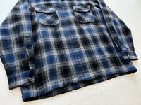 90s Pendleton ShadowPlaid Board Shirt L Black&Blue