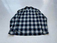 RRL Shadow Plaid Rayon Loop Shirt XL White&Blue&Green