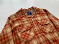 90s Pendleton Shadow Plaid Board Shirt M Orange