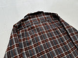 60s Shadow Plaid Wool Board Shirt Gray&Orange