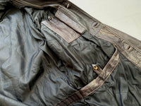 90s GAP Leather Car Coat L Deep Brown