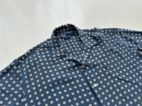 90s Polo Ralph Lauren Polka Dot Silk Loop Shirt L Skyblue