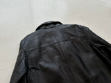 90s GAP Leather Car Coat M Black