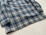 90s Pendleton Shadow Plaid Board Shirt L TurquoiseBlue&White