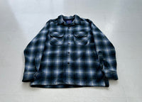 90s Pendleton Shadow Plaid Board Shirt M Blue