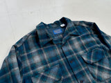 90s Pendleton Shadow Plaid Board Shirt XL Navy Blue